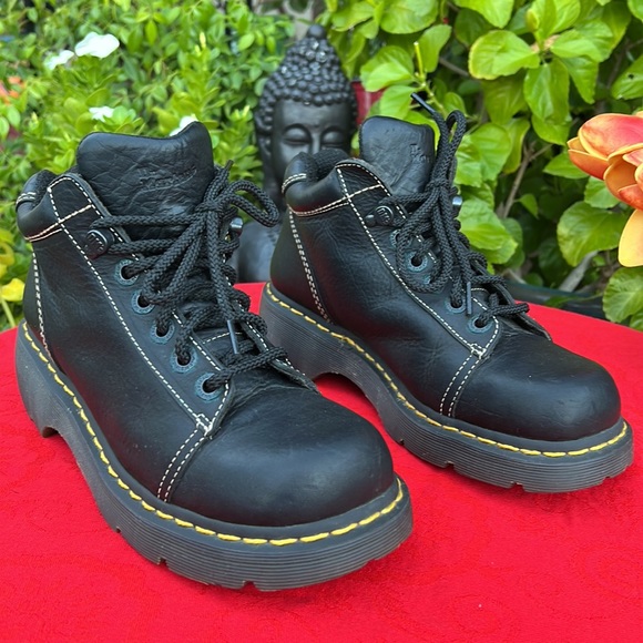 Dr. Martens Chunky Black Platform Ankle Boots - Picture 12 of 17